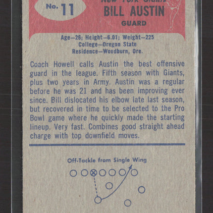 1955 Bowman Bill Austin #11