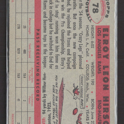 1956 Topps Elroy Hirsch #78