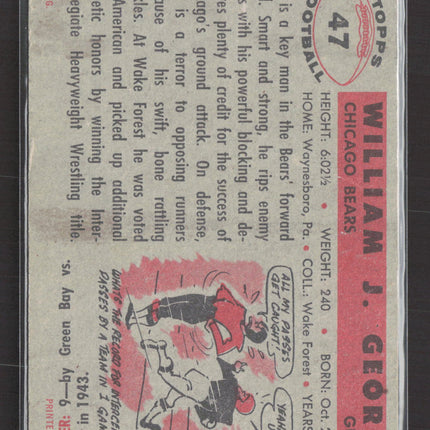 1956 Topps Bill George #47