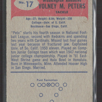 1955 Bowman Volney Peters #17