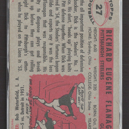 1956 Topps Football Dick Flanagan #27