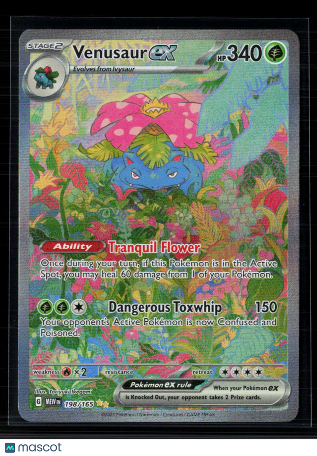 Pokemon 2023 Scarlet & Violet 151 Venusaur EX SAR #198/165