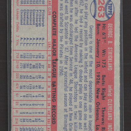 1957 Topps George Strickland #263