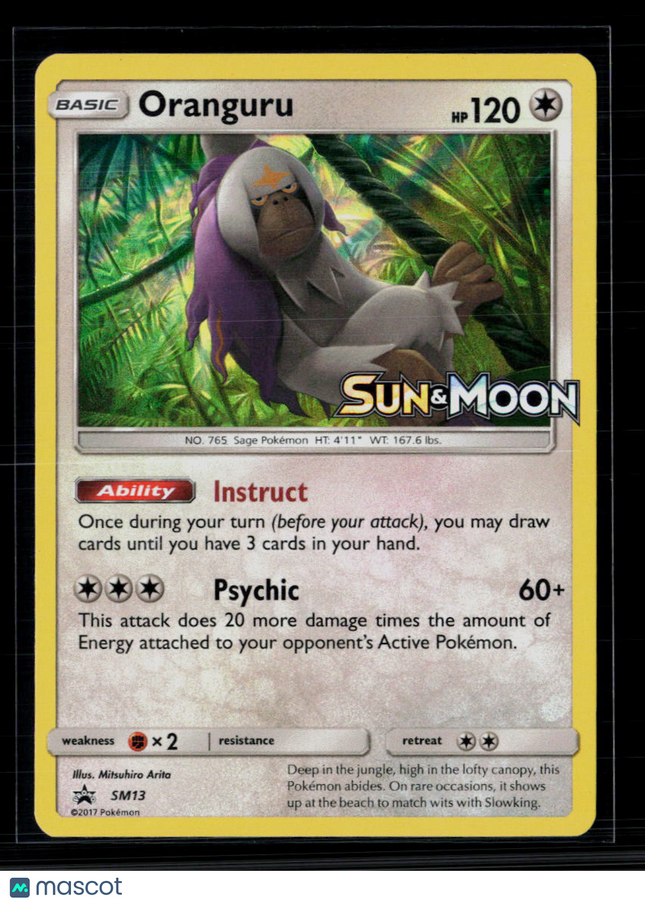 Pokemon 2017 Sun & Moon Oranguru #SM13
