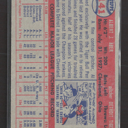 1957 Topps Al Aber #141