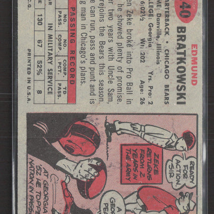 1957 Topps Zeke Bratkowski #140