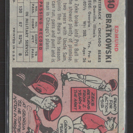 1957 Topps Zeke Bratkowski #140