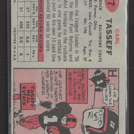 1957 Topps Carl Tasseff #77