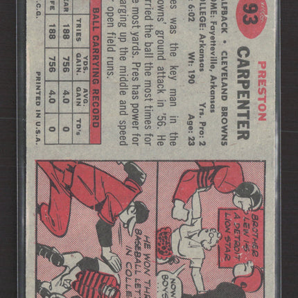 1957 Topps Preston Carpenter #93