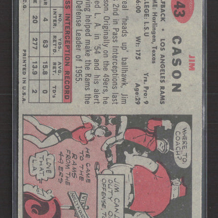 1957 Topps Jim Cason #143