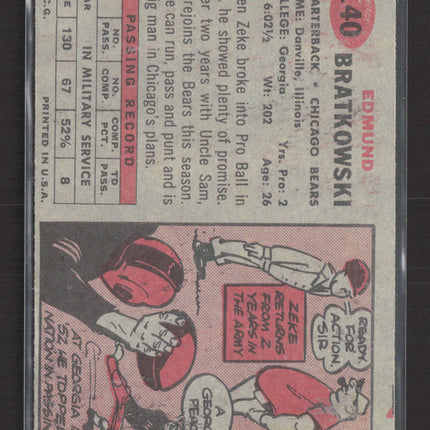 1957 Topps Zeke Bratkowski #140