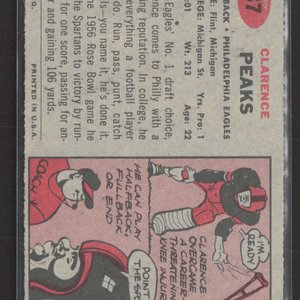 1957 Topps Clarence Peaks #37