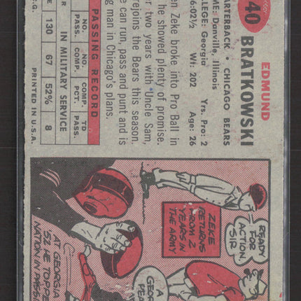 1957 Topps Zeke Bratkowski #140