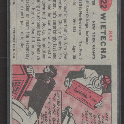 1957 Topps Ray Wietecha #122