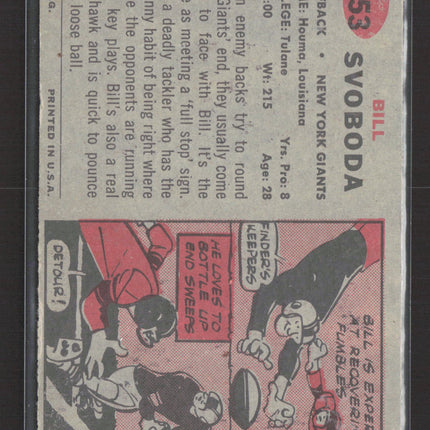 1957 Topps Bill Svoboda #153