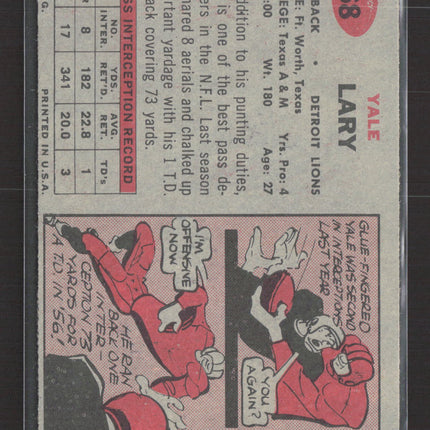 1957 Topps Yale Lary #68