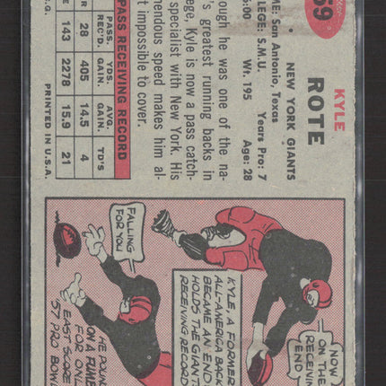 1957 Topps Kyle Rote #59