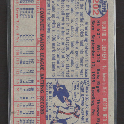 1957 Topps Dick Gernert #202