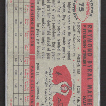 1956 Topps Ray Mathews #75