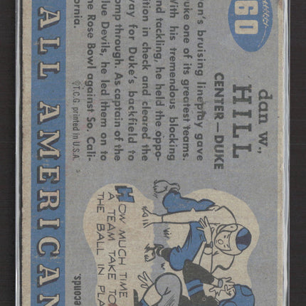 1955 Topps All American Dan "Tiger" Hill #60