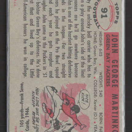1956 Topps John Martinkovic #91