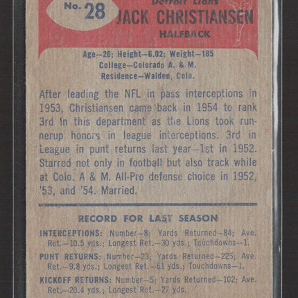 1955 Bowman Jack Christiansen #28