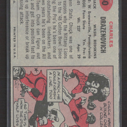 1957 Topps Chuck Drazenovich #60