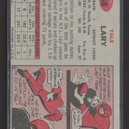1957 Topps Yale Lary #68