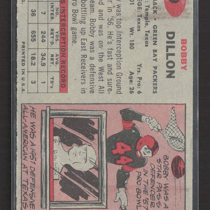 1957 Topps Bobby Dillon #9