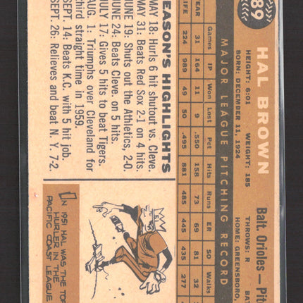 1960 Topps Hal Brown #89