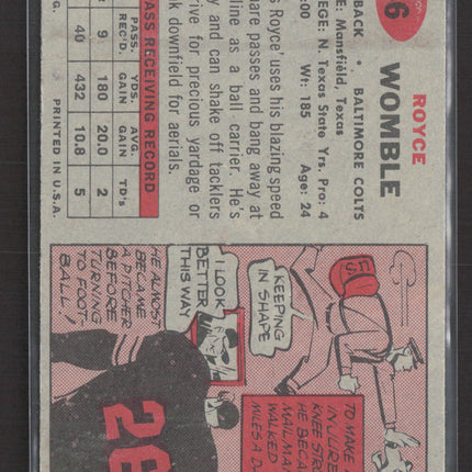 1957 Topps Royce Womble #86