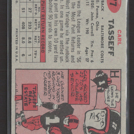 1957 Topps Carl Tasseff #77
