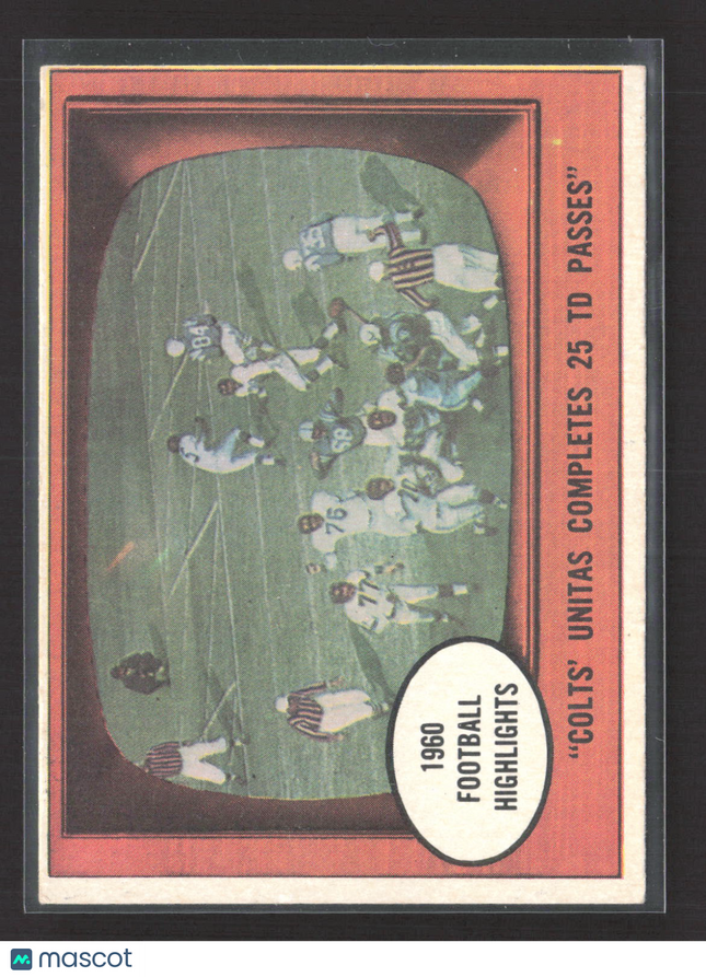 1962 Topps Football Highlights Johnny Unitas #57