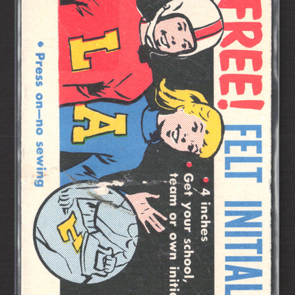 1958 Bazooka Felt Initial Offer Mail-in Offer Card