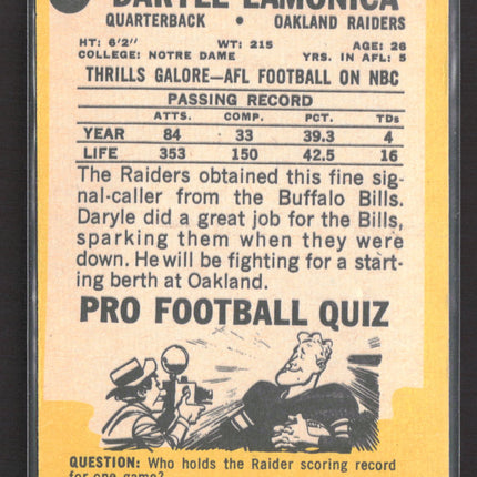 1967 Topps Daryle Lamonica #103