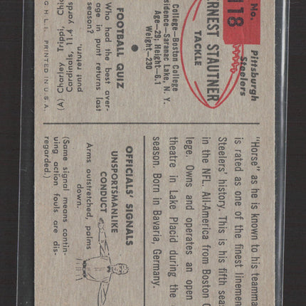 1954 Bowman Ernie Stautner #118