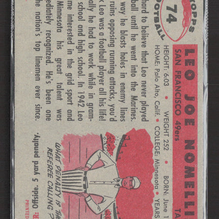 1956 Topps Leo Nomellini #74