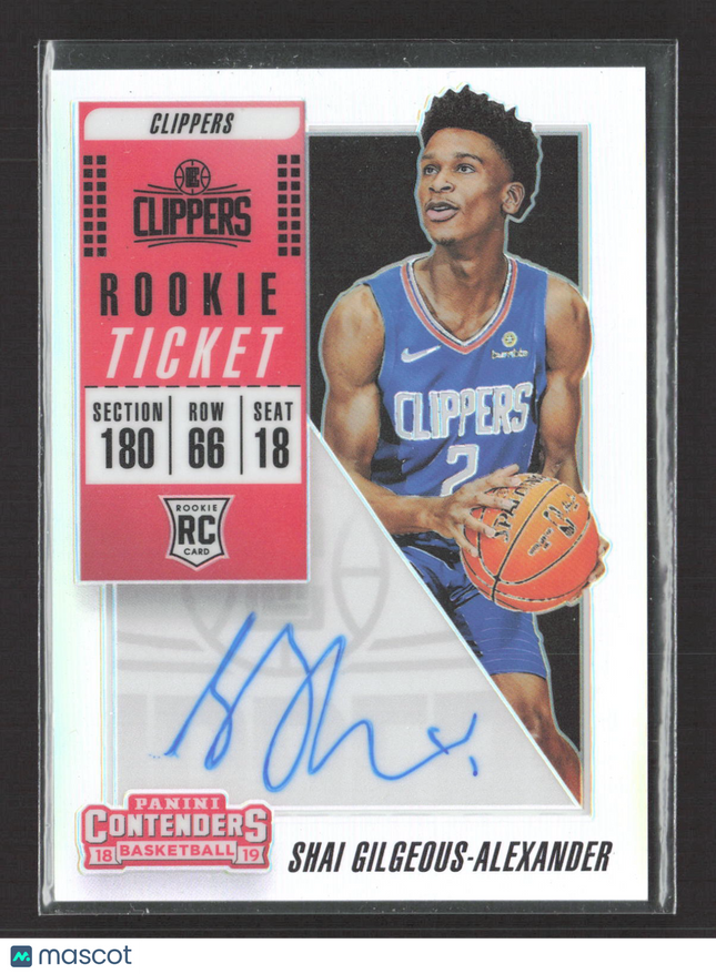 2018 Panini Contenders Rookie Ticket Shai Gilgeous-Alexander #106 Prizm RC Auto