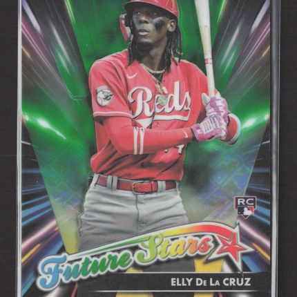 2024 Topps Chrome Future Stars Elly De La Cruz #FSLE-1 Green Logofractor 74/99