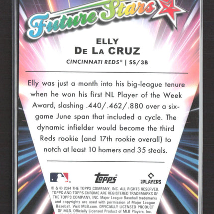 2024 Topps Chrome Future Stars Elly De La Cruz #FSLE-1 Green Logofractor 74/99