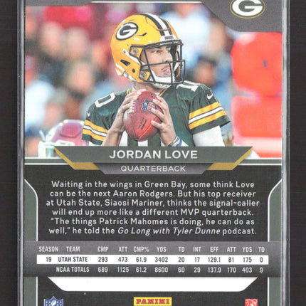 2021 Panini Chronicles Prizm Black Jordan Love #PB-4 RC silver