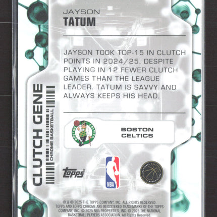 2025 Topps Chrome Clutch Gene Jayson Tatum #CG-3 Refractor