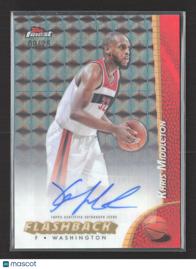 2025 Topps Finest Flashback Khris Middleton #FBA-KMD 09/25 Auto