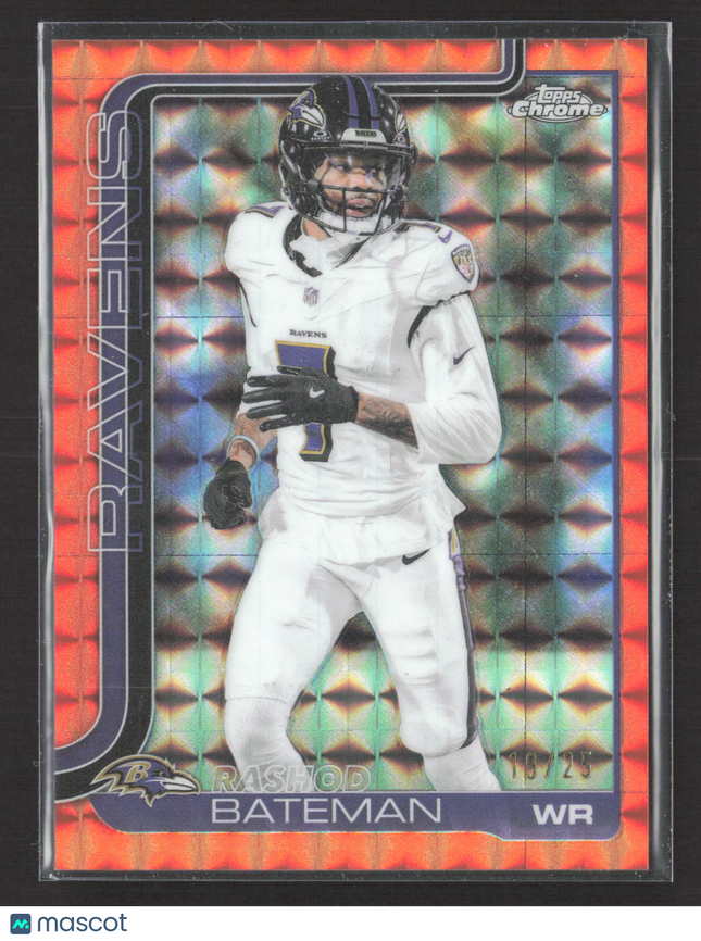 2025 Topps Chrome Rashod Bateman #21 Orange Geometric 19/25