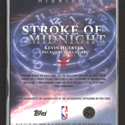 2025 Topps Midnight Stroke of Midnight Kevin Huerter #SM-KH Auto