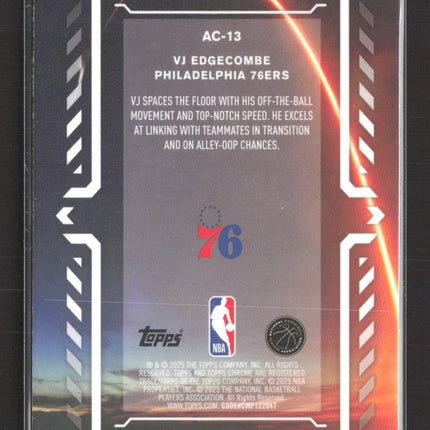 2025 Topps Chrome Activators VJ Edgecombe #AC-13 RC
