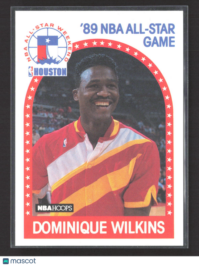1989 NBA Hoops Dominique Wilkins Blank Back
