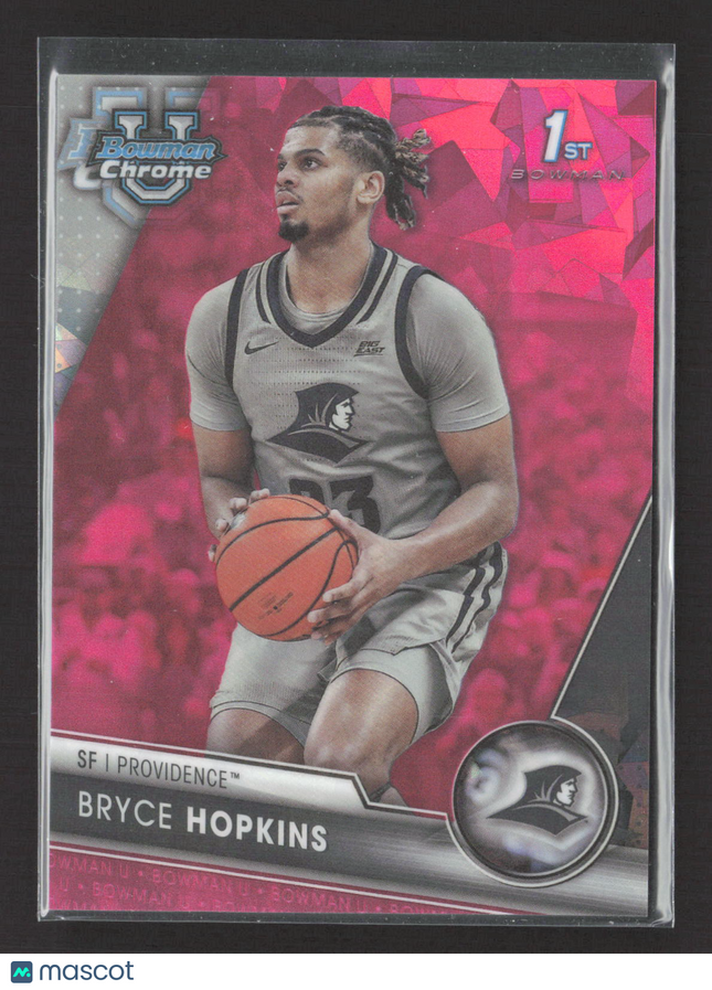 2024 Bowman Chrome University Bryce Hopkins #70 Pink Padparascha 1/1 1st Bowman