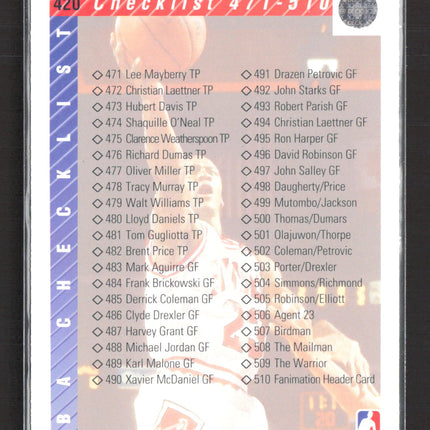 1992 Upper Deck Michael Jordan #420 Checklist