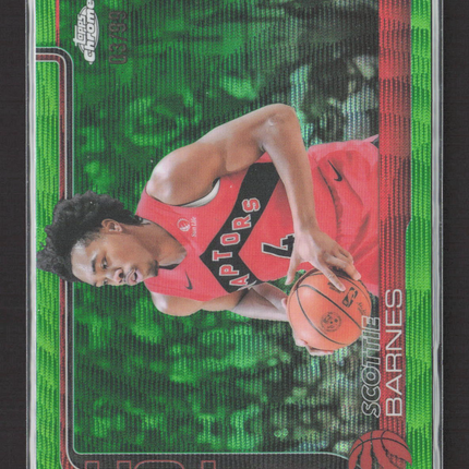 2025 Topps Chrome Scottie Barnes #203 Green Wave 03/39